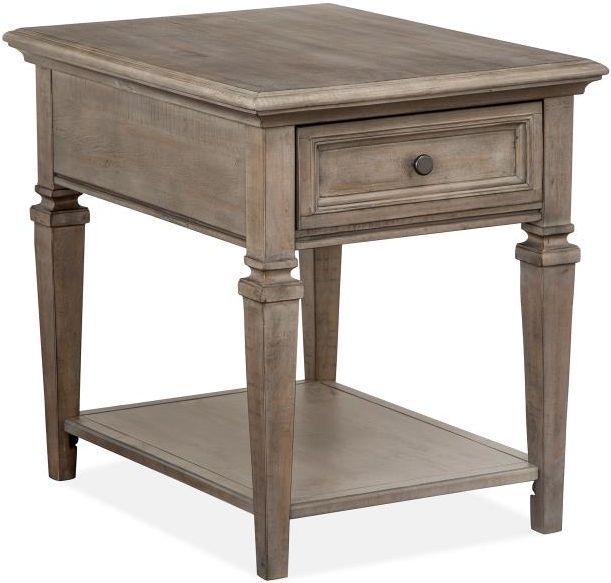 Magnussen Home® Lancaster Dovetail Grey Rectangular End Table-0