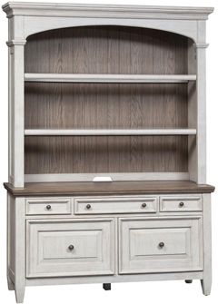 Liberty Furniture Heartland Antique White Credenza and Hutch
