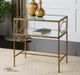 Uttermost® Genell Glass Top Side Table with Antique Gold Frame-1