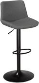 Brassex Inc. 2-Piece Black/Grey Adjustable Stool-0
