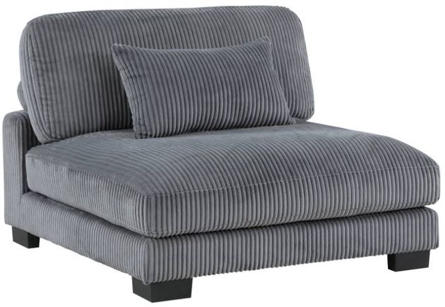 Homelegance® Traverse 2-Piece Plush Gray Corduroy Modular Sectional with Ottoman-2