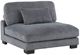 Homelegance® Traverse 2-Piece Plush Gray Corduroy Modular Sectional with Ottoman-2