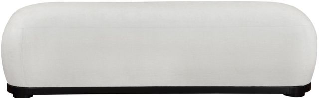 Meridian Furniture Calum Cream/Black Chenille Fabric Bench-1