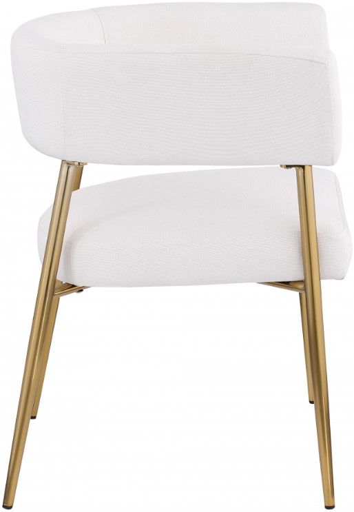 Meridian Furniture Creston Cream/Gold Dining Chair-2