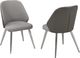 Brassex Inc. Tulita 2-Piece Two-Tone Grey Dining Chair Set-2