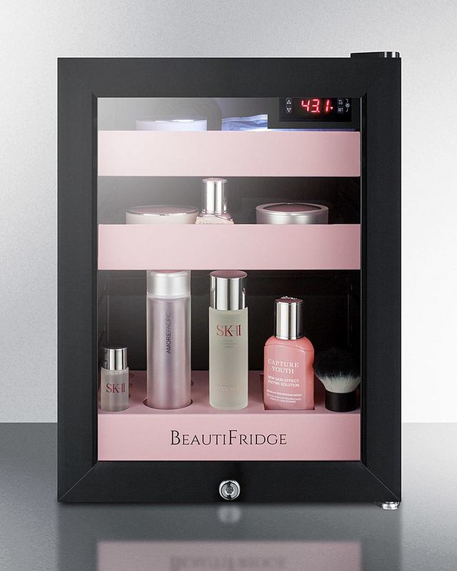 Summit® BeautiFridge 14" 0.9 Cu. Ft. Black Compact Refrigerator-1