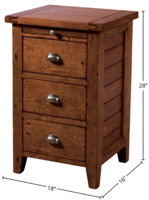 LH Home Irish Coast 3-Drawer Nightstand -1