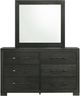 Elements International Allan Black Dresser and Mirror-1