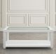 Jofran Inc. Urban Icon Glass Top Coffee Table with White Base-3
