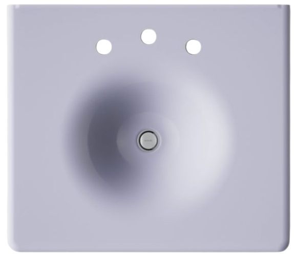 Kohler Iron/Impressions® Lavender Grey 25" Widespread Enameled Cast Iron Vanity Top with Integrated Round Sink-1
