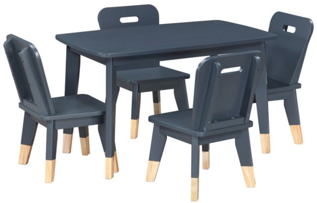 Homelegance® Slone 5-Piece Navy Blue Children Table Set-0