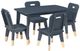 Homelegance® Slone 5-Piece Navy Blue Children Table Set-1