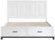 Mazin Furniture Garretson White Eastern King Platform Bed with Footboard Storage-2