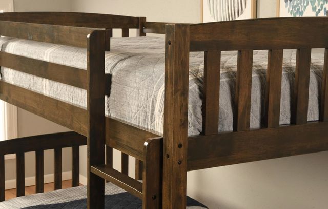 Kodiak Furniture Claire Rustic Walnut Twin Bunk Bed with Trundle-2