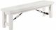 TEI Rustic Lodge Distressed White Bench-0