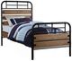 ACME Furniture Adams Antique Oak/Black Twin Youth Panel Bed-0