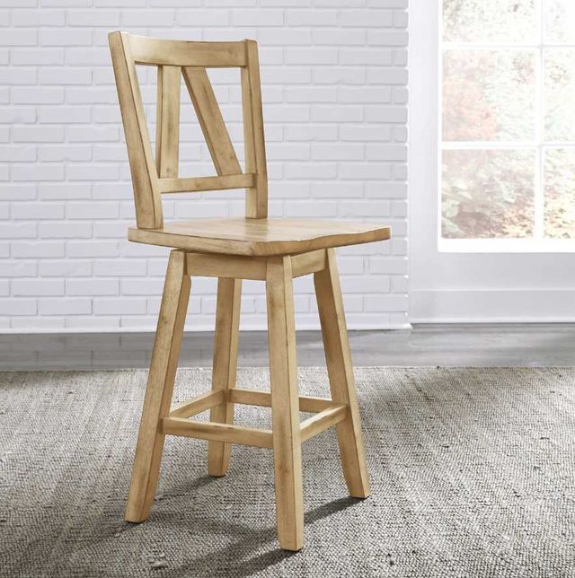 Liberty Furniture Lindsey Farm Natural Counter Height Swivel Dining Chair-1