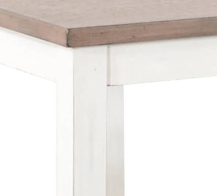 Sunny Designs™ Buck Skin Marble White Side Table with Brown Top -1