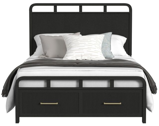 Elements International Ridgemont Black Youth Full Panel Storage Bed-2