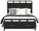 Elements International Ridgemont Black Youth Full Panel Storage Bed-2