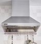 Viking® 3 Series 36" Eucalyptus Wide Chimney Wall Hood with Ventilator-1