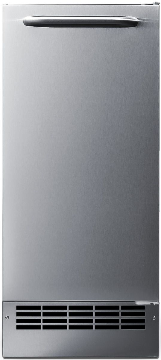 Summit® 15" 25 lb. Stainless Steel Outdoor Ice Maker-3