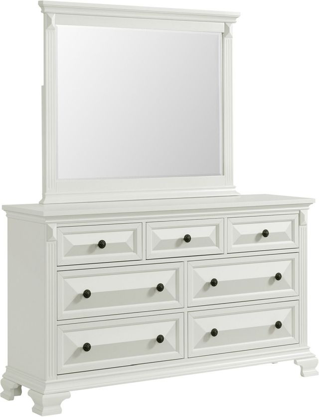 Elements International Bridgestone Antique White Dresser-1