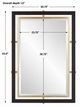 Uttermost® Bach Antique Brass/Dark Walnut Rectangle Mirror-3