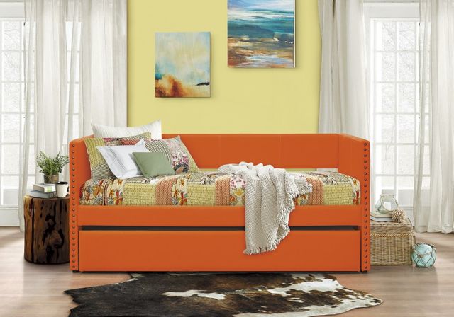 Homelegance® Therese Orange Youth Twin Daybed with Trundle-1