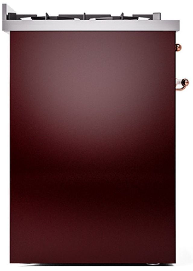 Ilve® Nostalgie II Series 30" Burgundy Pro Style Dual Fuel Range-2