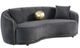 Coaster® Brookside 2-Piece Dark Gray Velvet Upholstered Curved Living Room Set-1