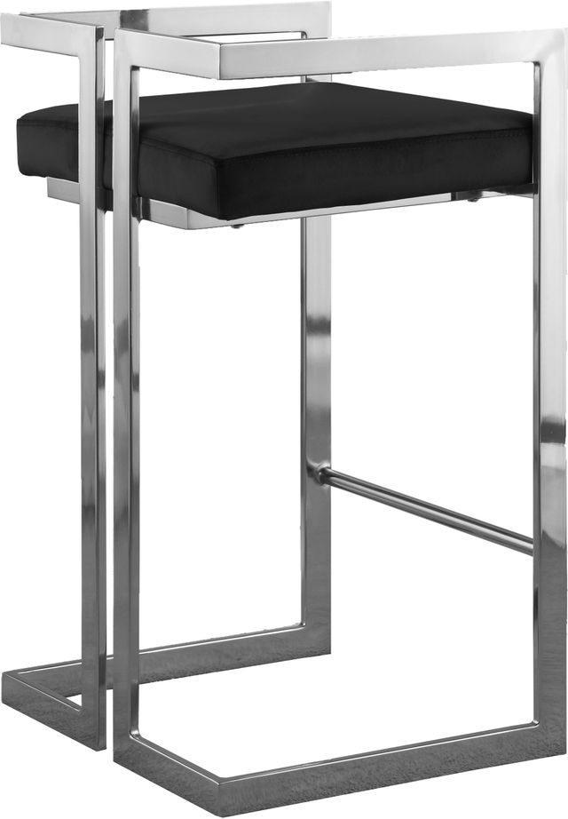 Meridian Furniture Ezra Black Velvet Counter Stool-1