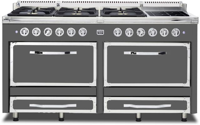 Viking® Tuscany 66" Damascus Gray Dual Fuel Pro Style Dual Fuel Range-0