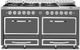 Viking® Tuscany 66" Damascus Gray Dual Fuel Pro Style Dual Fuel Range-0