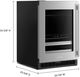 KitchenAid® 24" 4.8 Cu. Ft. Black/Stainless Steel Beverage Center -2