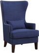 Elements International Kori Espresso/Heirloom Blue Accent Chair-0