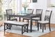 New Classic® Home Furnishings Gia 6-Piece Espresso/Gray Dining Table Set-1