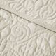 Olliix by Madison Park Quebec Ivory Oversized Quilted Throw-2