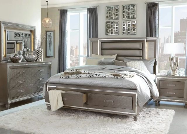 Homelegance® Tamsin Silver-Gray 4-Piece Queen Bedroom Collection-1