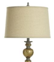 Stylecraft Aged Gold/Gray Floor Lamp-1