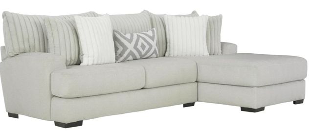 Inspired Home 938 2-Piece Tweed Silver Right-Arm Facing Sectional and Chaise-0