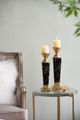 A & B Home Black/Gold Candle Holder-4