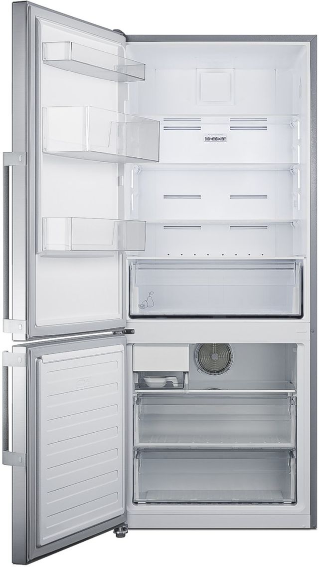 Summit® 28" 13.8 Cu. Ft. Stainless Steel Counter Depth Bottom Freezer Refrigerator-1