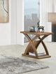Mazin Furniture Higgins Faux Rustic Qak End Table-4