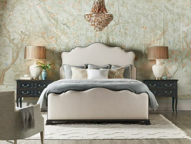 Hooker® Furniture Charleston Chateau Linen California King Upholstered Panel Bed-1