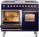 Ilve® Nostalgie II Series 40" Midnight Blue Pro Style Dual Fuel Range-2