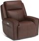 Flexsteel® Barnett Timber Power Recliner with Power Headrest and Lumbar-0