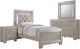 Elements International Platinum 4-Piece Champagne Youth Twin Panel Bedroom Set-0