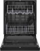 Amana® 24" Black Front Control Built In Dishwasher with Midnight Interior-1