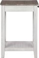 Signature Design by Ashley® Adalane Brown Top Accent Table with White Base-1